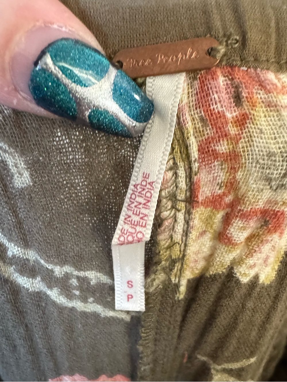 Free people in the midnight hour floral print paper bag waist pants - No belt - Picture 6 of 7